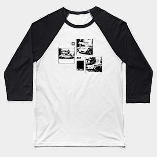 TOYOTA MR2 MK3 Black 'N White Archive Baseball T-Shirt